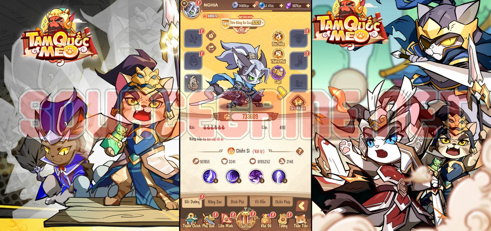 [H5] TAM QUỐC MÈO - UPDATE NEW - GAME THẺ TƯỚNG TAM QUỐC PHONG CÁCH MEO