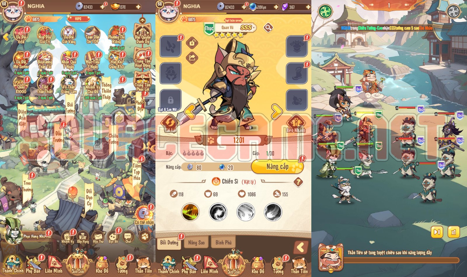 [H5] TAM QUỐC MÈO - GAME THẺ TƯỚNG TAM QUỐC PHONG CÁCH MEO MEO MEO